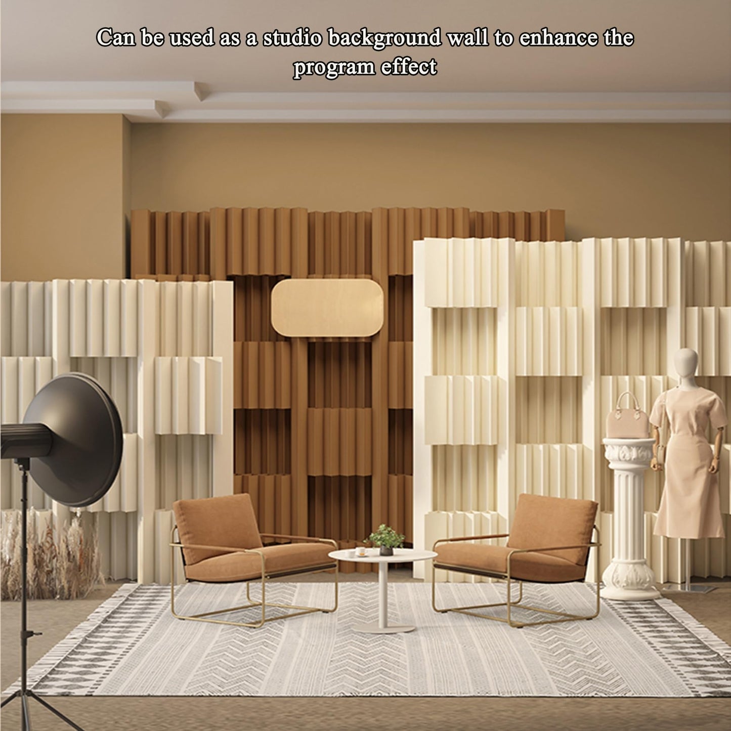 Folding Paper Room Divider, Portable Retractable Partition for Office, Room, Store Use, Lightweight and Easy to Setup, Ideal for Creating Space with Privacy