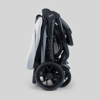 Chicco Bravo LE ClearTex 3-in-1 Trio Travel System, Bravo LE Quick-Fold Stroller with KeyFit Max ClearTex Infant Car Seat and Base, Atlas/Grey