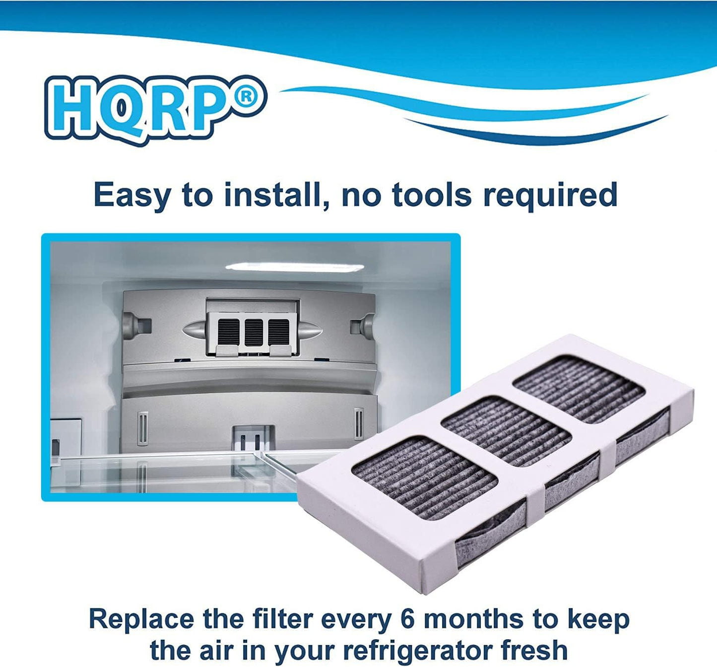 HQRP 4-Pack Activated Carbon Refrigerator Filter Replacement for Frigidaire PAULTRA2 PureAir Ultra II