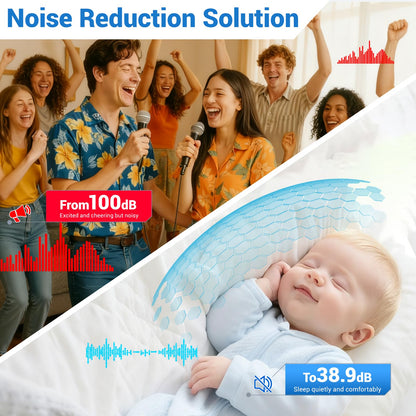 MAGICUBETIC 10 Pack Acoustic Panels,48"*24"*0.47"Self-Adhesive Soundproof Wall Panels,High Density Sound Proof Panels for Walls, Office, Reccording Studio, Home,Ceiling-Starry Blue