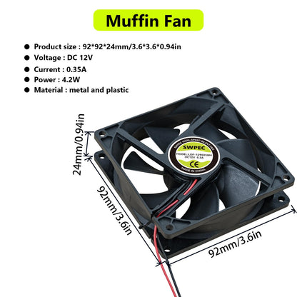 Electrical Cabinet Cooling Fan and Thermostat Set for Electrical Box Enclosures