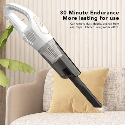 Handheld Vacuum, Cordless Car Hand Vacuum Cleaner, 120W 10000PA Mini USB Rechargeable Wireless with 3 Accessories