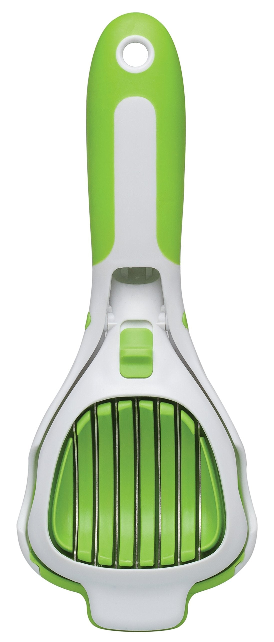 HIC Kitchen Handy Dandy Slicer For Eggs, Fruit, Mushrooms, Stainless Steel Blades, Non-Slip Grip, Spring-Loaded Action
