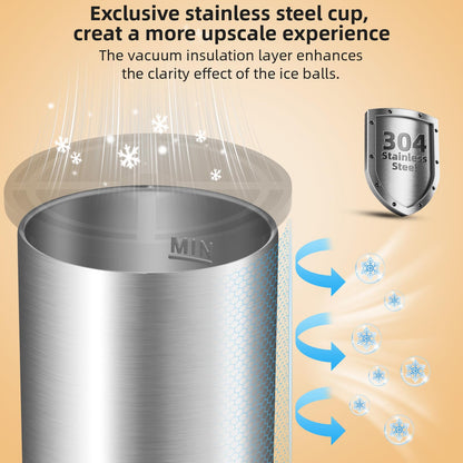 Clear Ice Cube Maker, 2" Clear Ice Ball Maker for Old Fashioned Whiskey lover, Bourbon, Whiskey, Cocktail Funny Gifts for Men on Birthday or Holiday, Easy-Release Stainless Steel Ice Mold(1Pack)