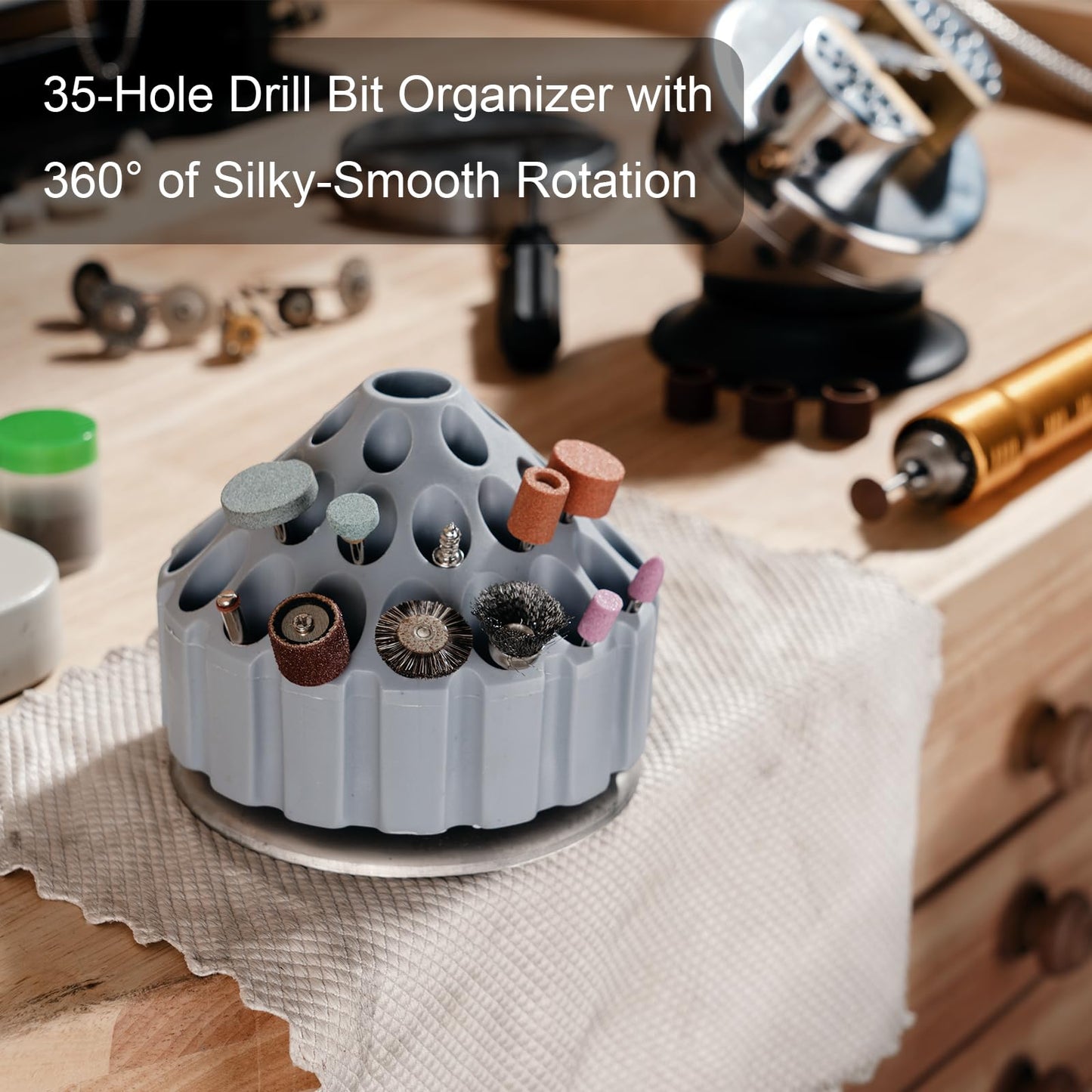DZQ 1000W Rotary Tool Kit with 97 Accessories, Flex Shaft Grinder for Carving, Polishing, Drilling, Buffing – Hanging Rotary Tool with 1/4" Chuck & Foot Pedal