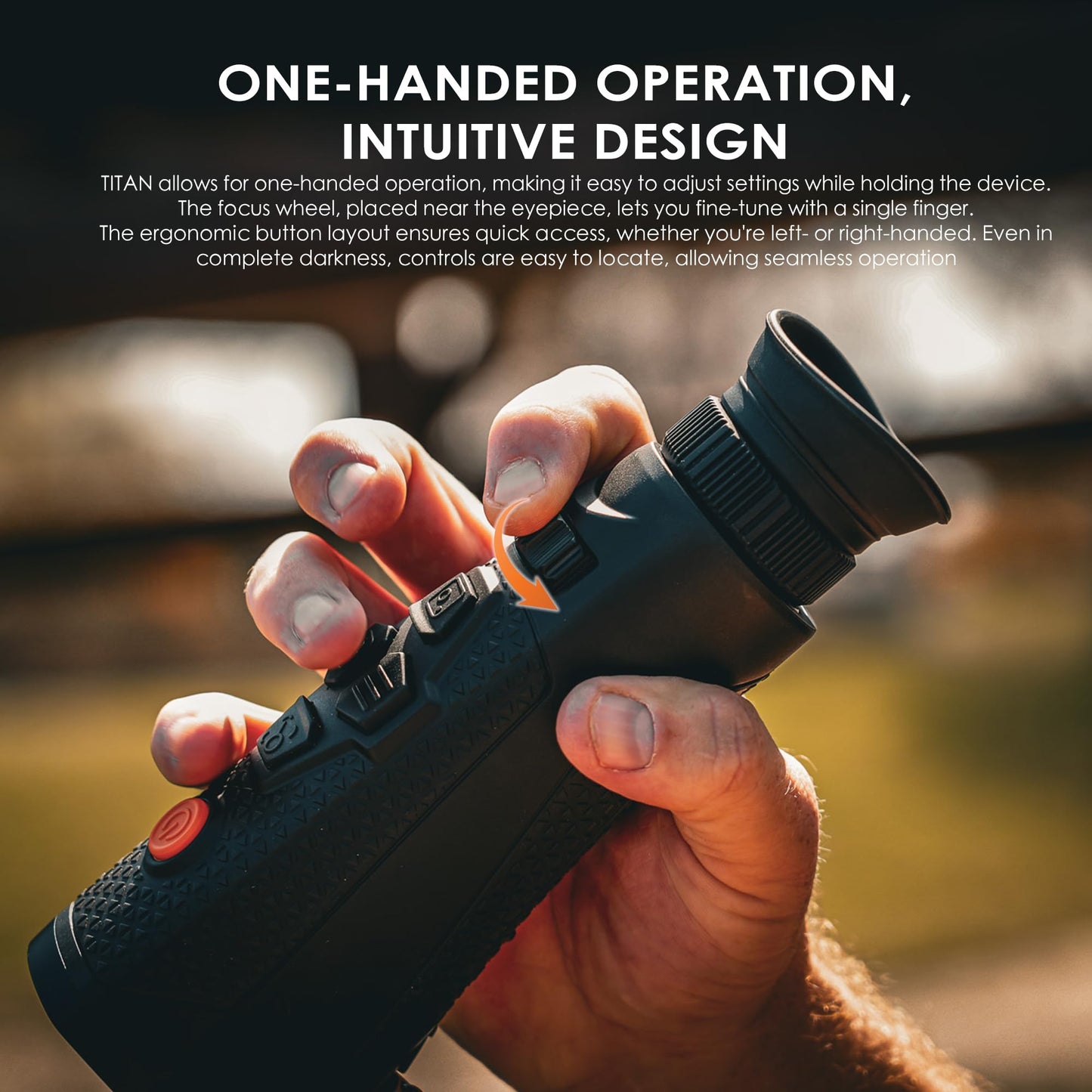 RIX Titan-T3 Thermal Monocular LRF 25mm 384x288 Thermal Imaging Monocular with Laser Rangefinder (50 Hz) 1920×1080 OLED Display Ideal for Night Hunting, Safety Level-Class I, Power Output＜1mW