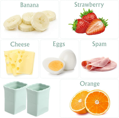 Luxshiny 2Pcs Fruit Slicer, Egg Slicer, Strawberry Cutter, Stainless Steel Tools for Soft Fruits and Vegetables, Green