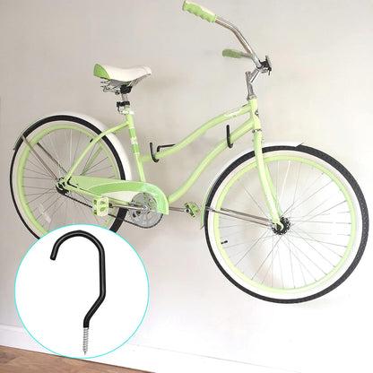 Skiennix 12PCS Heavy-Duty Bike Storage Hooks - Wall-Mounted Design for Bikes & Gear Storage