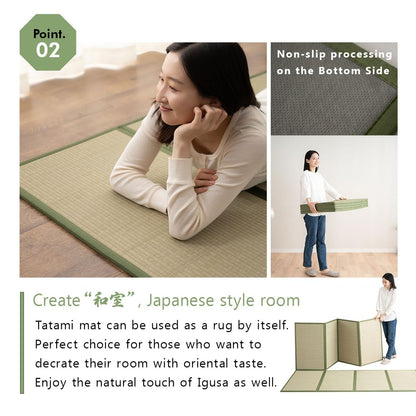 EMOOR Japanese Futon Mattress Premium CLASSE and Tatami Mat Set Full, Floor Sleeping Mat Sikibuton Igusa Natural Cotton