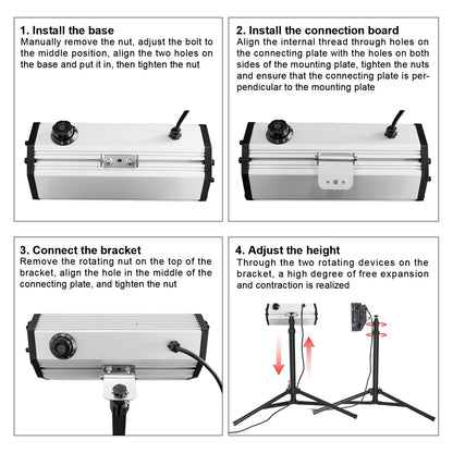 DATOUBOSS Infrared Paint Curing lamp 2000W Shortwave Infrared Paint Dryer Car Body Repair Paint Curing Systems 110V with Bracket