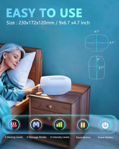 HANMAX Cordless Hand Massager with Heat and Compression – for Arthritis & Carpal Tunnel, Mothers Day Gifts for Mom/Women/Men, FSA-HSA Eligible