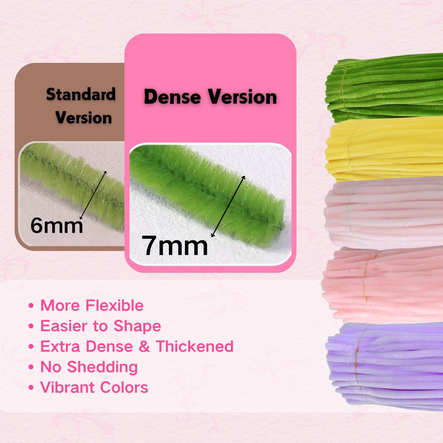 balinging 500pcs Pipe Cleaners Craft for Flowers,Chenille Stems for DIY Flower Making Kit,Pipe Cleaners Projects Creative for DIY Art and Craft,Ideal for Holiday Decoration(Bellflower)