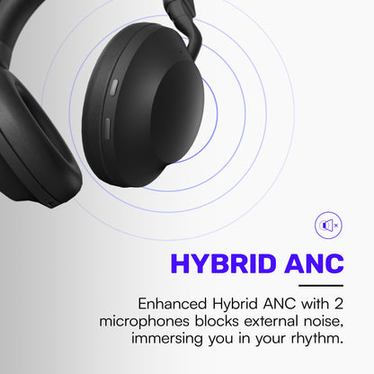 Raycon Pro Bluetooth Headphones - Premium Over The Ear Headphones, Hybrid Active Noise Cancelling Wireless Headphones + Awareness Mode, Bluetooth Headset with Mic, 60 Hours of Battery Life (White)