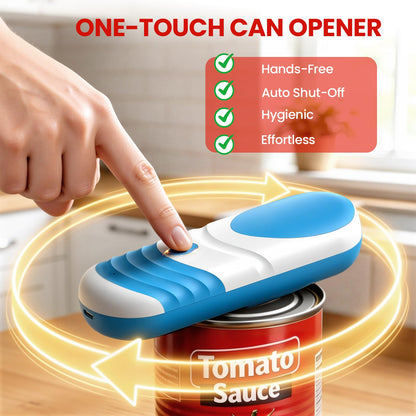 One Touch Electric Can Opener Automatic Can Opener for Seniors, Rechargeable Smooth Edge Can Opener with Magnetic Cover Catch, Food Safe Kitchen Gadget for Arthritis Hands
