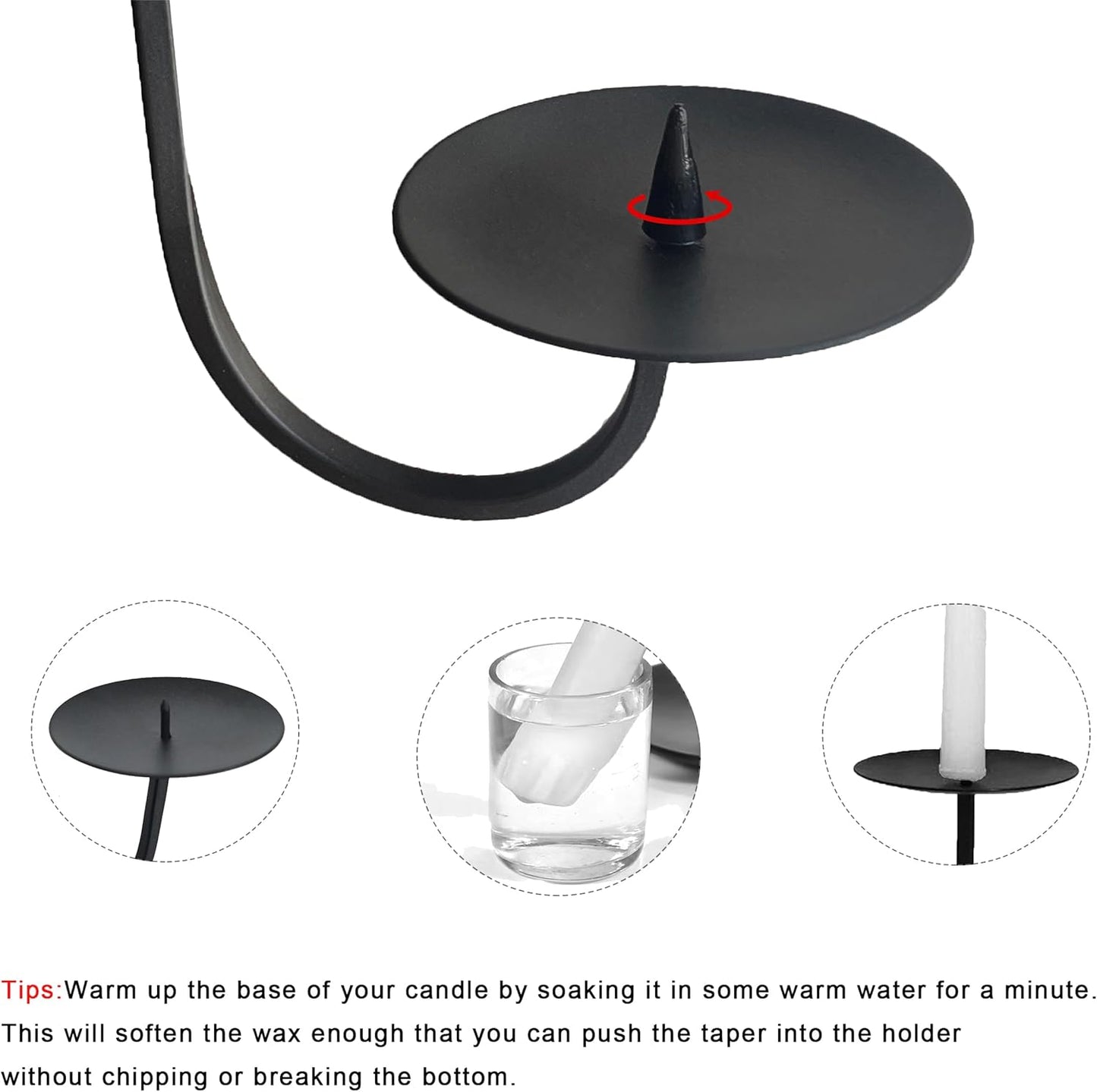 Double Armed Iron Candle Holders, Metal Wall Sconce Holder Set of 2, Black Modern Wall Candle Sconces for Living Room,