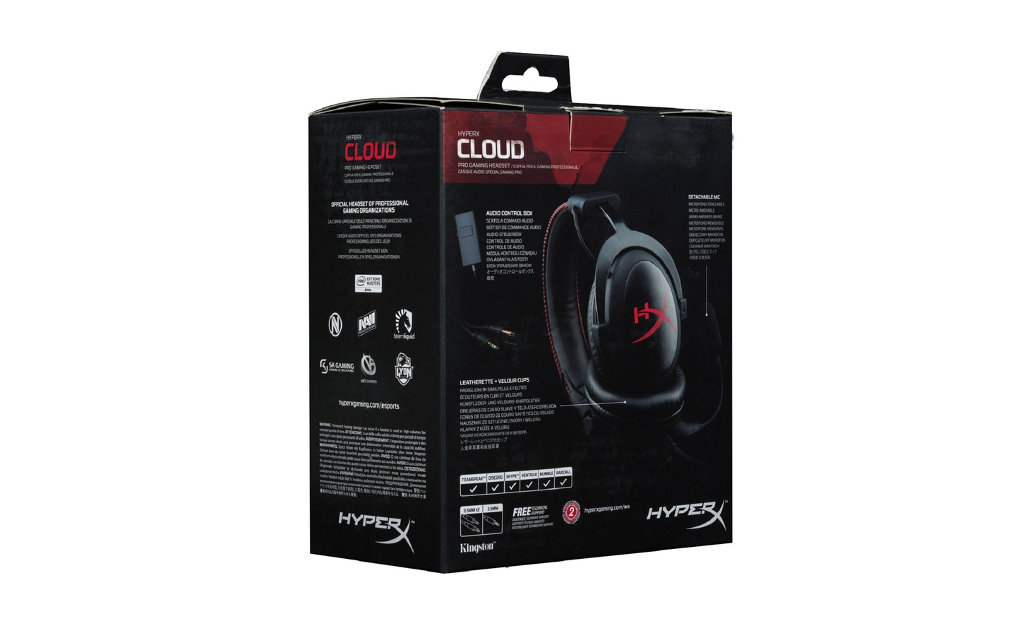 HyperX Cloud Gaming Headset for PC, Xbox One¹, PS4, PS4 PRO, Xbox One S¹, Nnintedo Switch (KHX-H3CL/WR) - Black