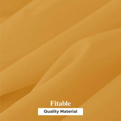 Fitable 6 Pack Gold Round Tablecloths - 90 Inches Round - Wrinkle and Stain Resistant Fabric Table Clothes, Washable Polyester Table Covers for Wedding Party Banquet Formal Events Fall Thanksgiving
