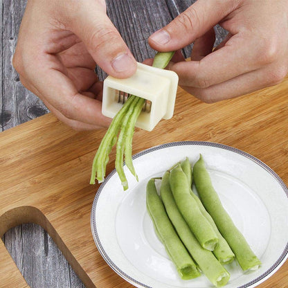 Green Bean Frencher Tool - Manual Green Bean Vegetable Runner Slicer Cutter,Bean Stringer and Slicer,Vegetable Peeler Runner Bean Slicer Stem Remover,Long Bean Shredder Tool,Kitchen Gadgets