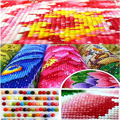 HONGJIE 5D DIY Diamond Art Painting Kit 16X20 inches Round Full Drill Crystal Rhinestone Embroidery Cross Stitch Arts Craft for Home Wall Decor Gift