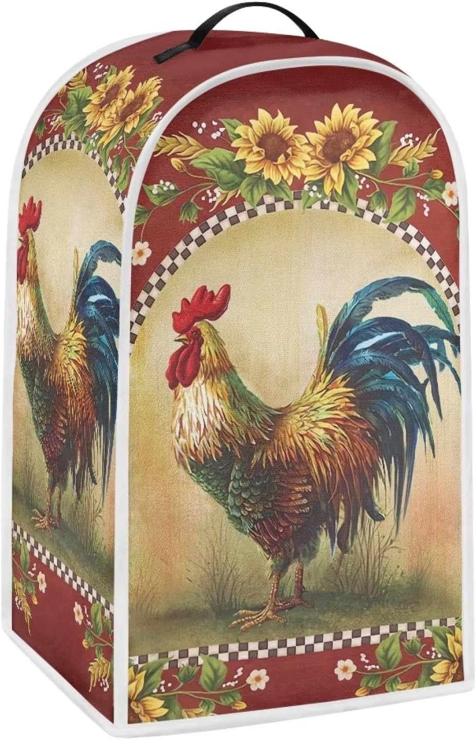 Sunflower Rooster Blender Cover, Fingerprint-proof Dust-proof Protection for Appliances, Waterproof Fabric Case for