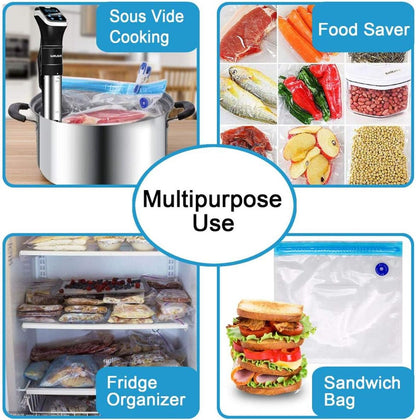 10pcs Handy Portable Vacuum Sealer Bags for Food, Kitchen Heat Sealing Machine (NO Hand Pump)