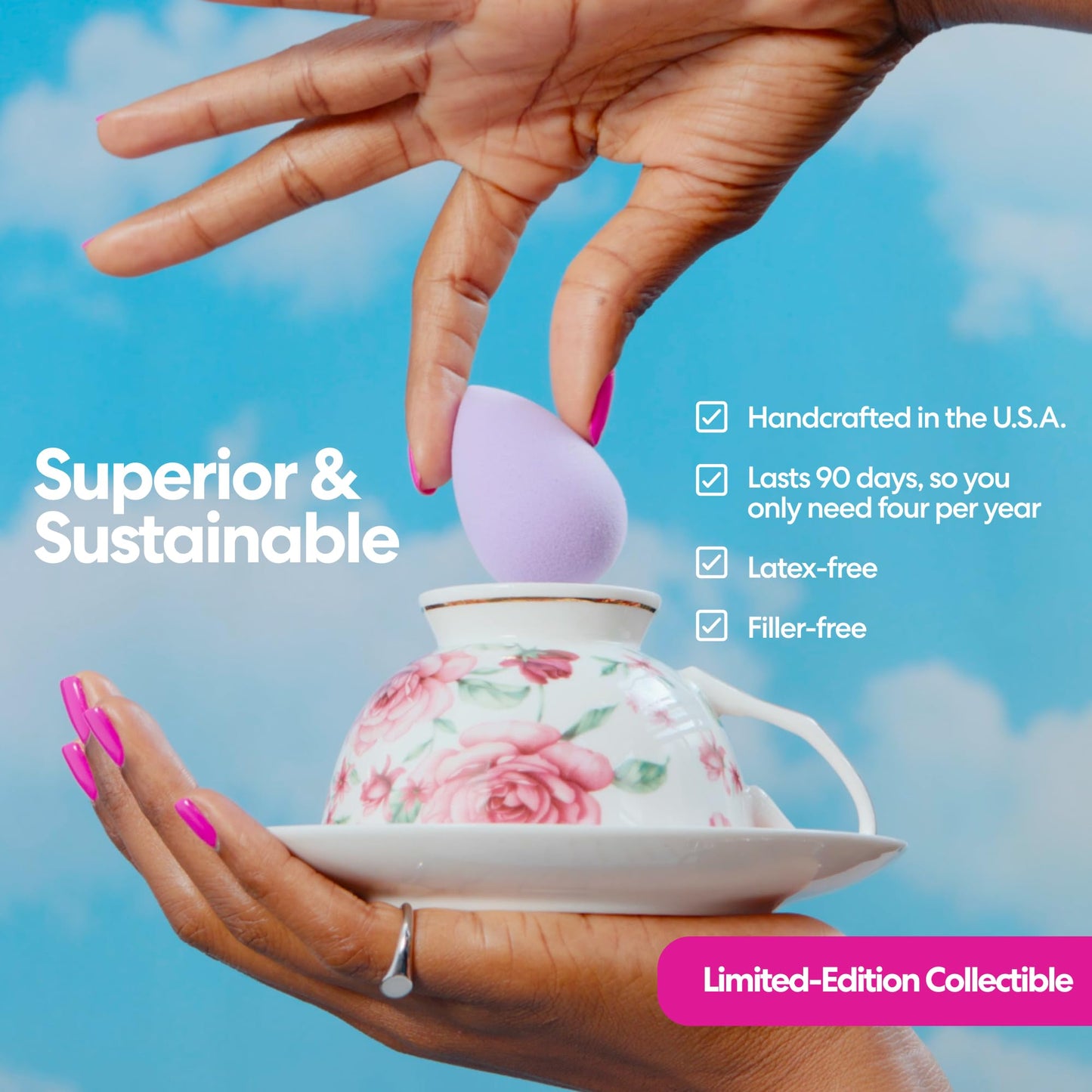 Beautyblender® | Bubble Blender Makeup Sponge | Blend Liquid Foundations, Powders and Creams | Streak Free Application | Vegan, Cruelty Free | Made in USA