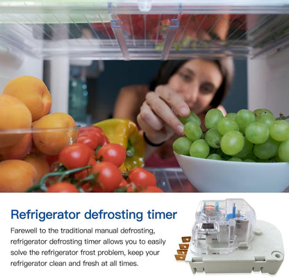 Refrigerator Defrost Timer Replacement for Frigidaire & Kenmore, Models 215267800, 215846605