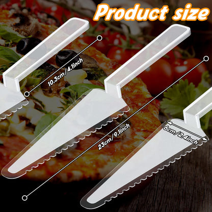 Suclain 50 Pieces Clear Disposable Cake Knife Bulk for Wedding Party 9.1 Inch Plastic Cake Server Cutting Plastic Spatula Knives Pie Pizza Pastry Slicer Serving Utensils for Kitchen