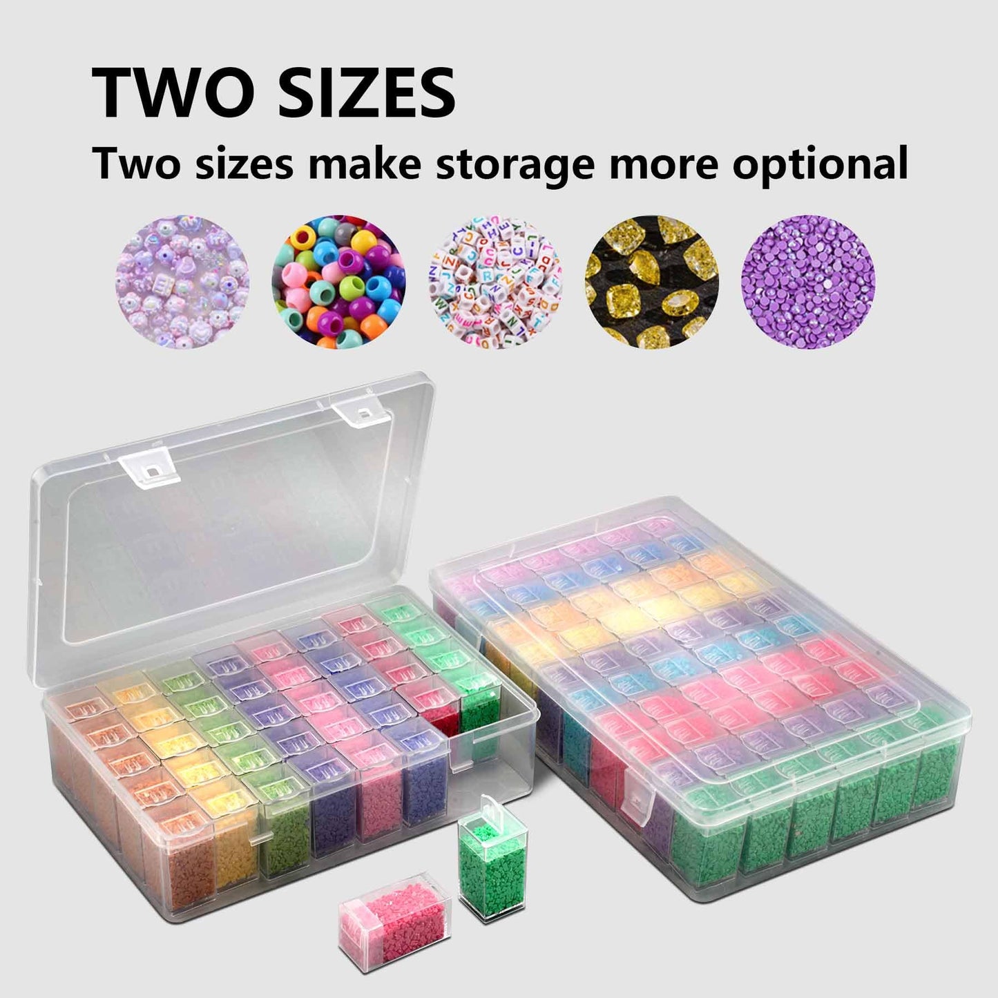 Diamond Painting Storage Containers with Lids - 40PCS Portable Transparent Plastic Set - Perfect for Diamond Art Storage, Diamond Art Supplies, Diamond Art Accessories & Diamond Art Kits for Beginners