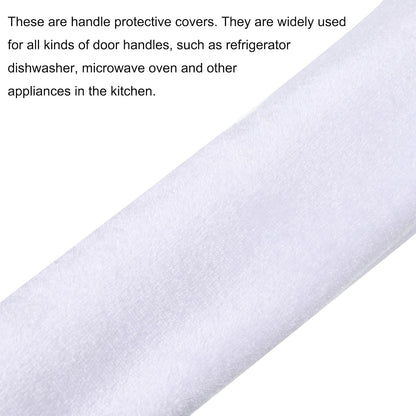 MECCANIXITY Door Handle Cover Pack of 4, 15.7x4.7 Inch, White, Keep Appliances Clean for Refrigerator, Dishwasher,