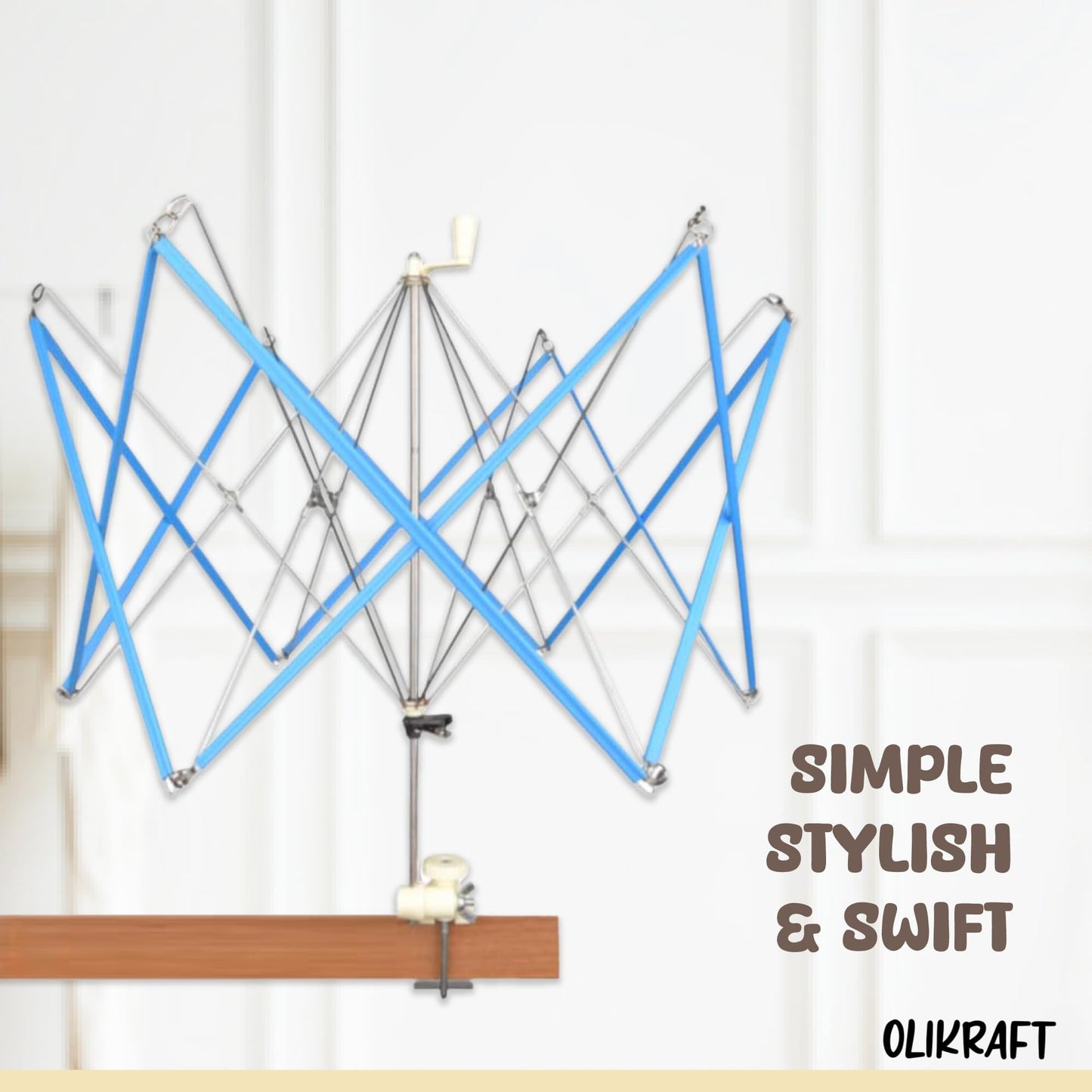 Olikraft Crochet Yarn Winder for Crocheting and Umbrella Swift (with Skein Holder) Combo Set - Yarn Spinner for Crocheting, Cake Ball Winder, Roller, Baller, Spooler