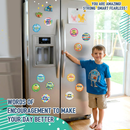 Relaxweex 16 Pcs Diamond Inspirational Refrigerator Magnets Gifts Diamond Motivational Painting Refrigerator Magnets DIY Positive Affirmation Emblems Gifts for Adults Locker Whiteboard Home Crafts