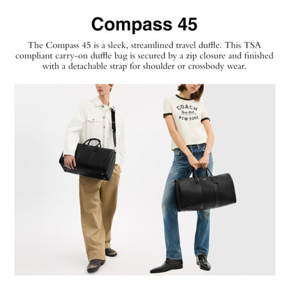 Coach Men's Compass Bag 45, Black, One Size