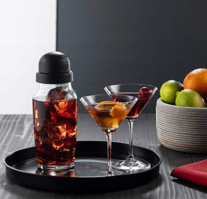 Godinger 19oz Cocktail Shaker – Italian Made Glass Bar Shaker – Martini Shaker