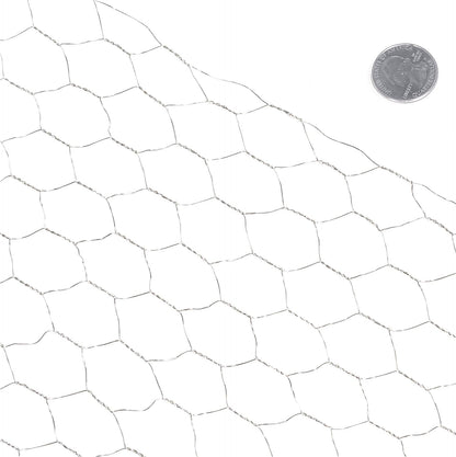 Fencer Wire 20 1-Inch (4 50 Gauge Chicken Wire Fence, Galvanized Poultry Hexagonal Netting Crafting, Chicken Coops