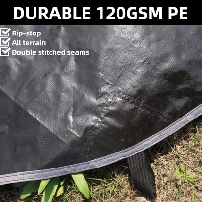DANCHEL OUTDOOR B2 Portable Yurt with Footprint Tarp for All Year Living, 4 Season Bell Tent 4/6 Person Family Camping Glamping Party 300D Oxford Khaki,4m/13ft