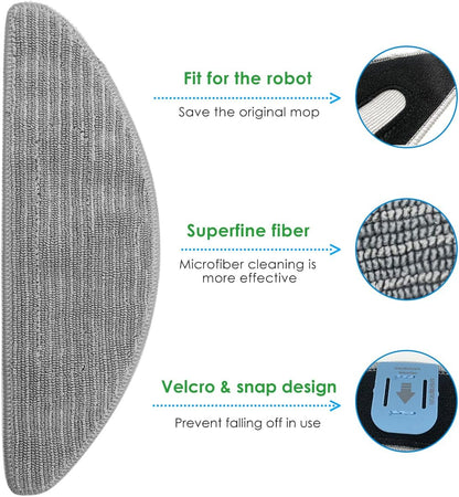 Vacuum Accessories Kit for iRobot Roomba Combo i5, i5+, j5, j5+ - 8 Mop Pads Included