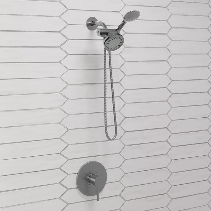Design House 841536-SN 3-Way Shower Diverter and 70-Inch Hose for Handheld Showerhead and Fixed Showerhead Bathroom Universal Shower Replacement Part, Satin Nickel