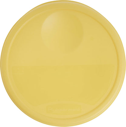 Rubbermaid Commercial Lid for Round Food Storage Container, Yellow, Fits 12-22 Qt.