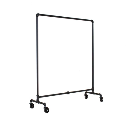 William Roberts Vintage Industrial Pipe Heavy-Duty Rolling Clothing Rack