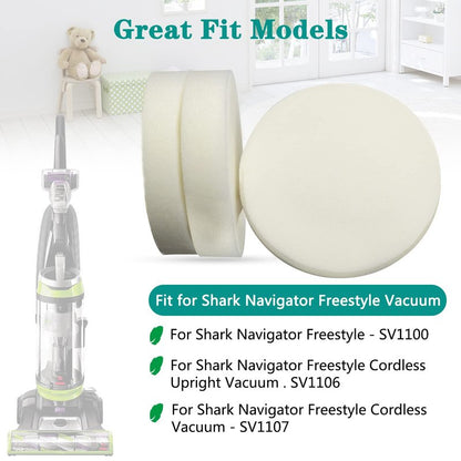 Syxtidy Filter Replacement for Shark Navigator Freestyle SV1106, SV1107, SV1100,SV1112 Vacuum, Part # XF1100T, 6 Pack