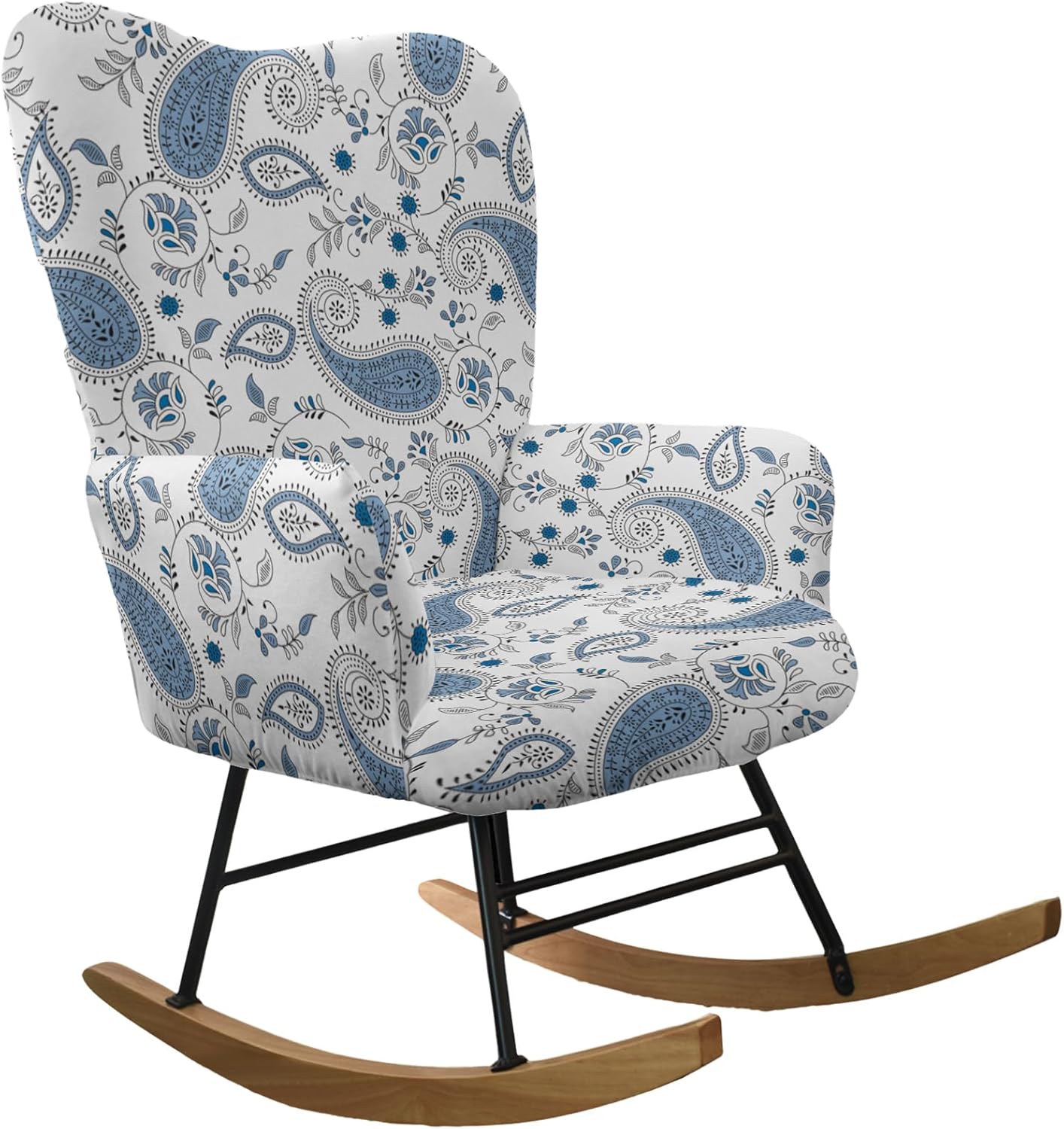 1 Offices,A20 CRFATOP Printed PC Nursery Rocking Chair Recliner Covers Upholstered Glider Rocker Banquet Armchair