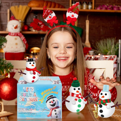 Ariepoue Stocking Stuffers for Kids Teen Boys Girls - 9 Pack Build Snowman Kit Christmas Crafts Gifts for Kids Creative Air Dry Modeling Clay Xmas Gift Birthday Gifts