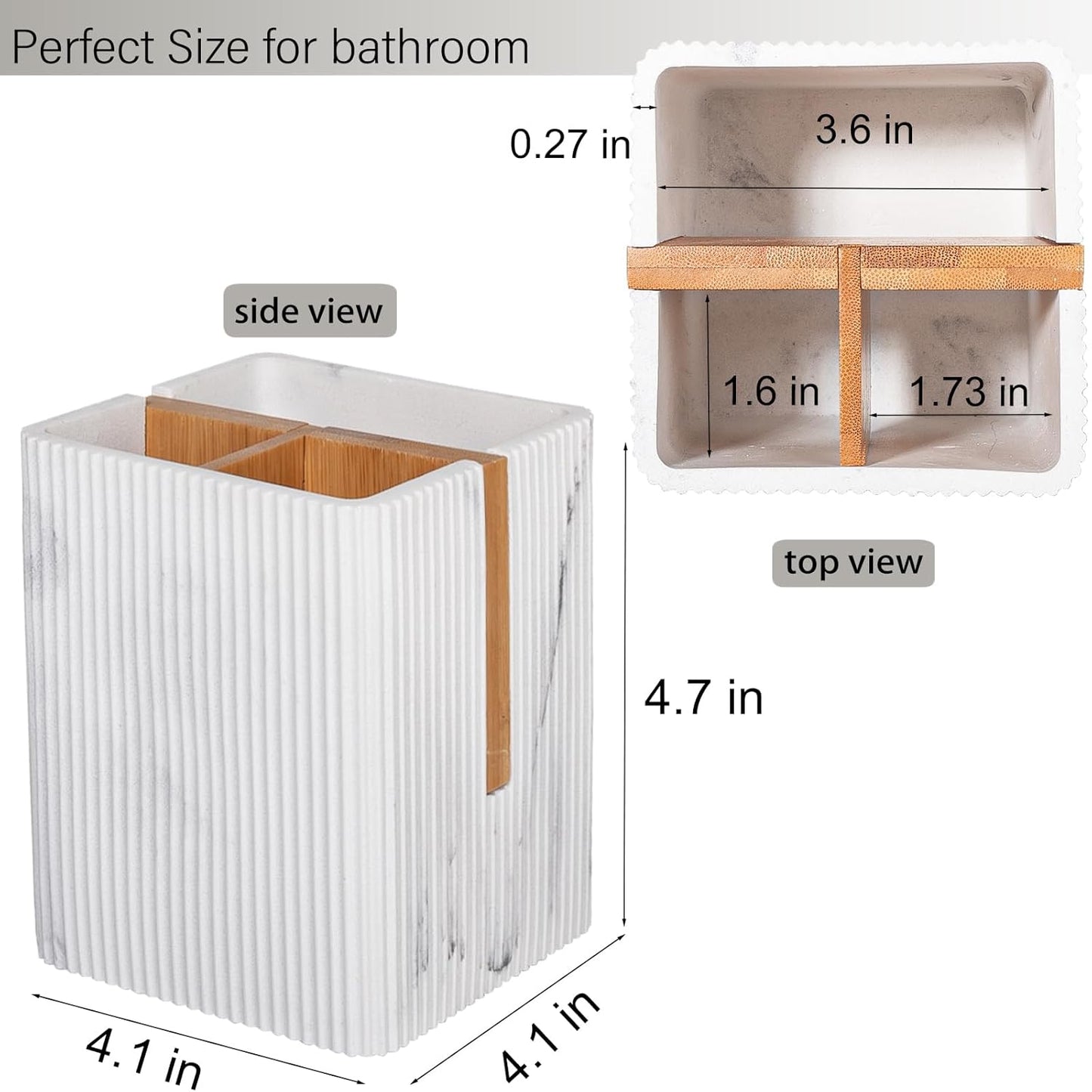 rejomiik Toothbrush Holders for Bathroom Countertop, 3 Slots Electric Toothbrush and Toothpaste Organizer