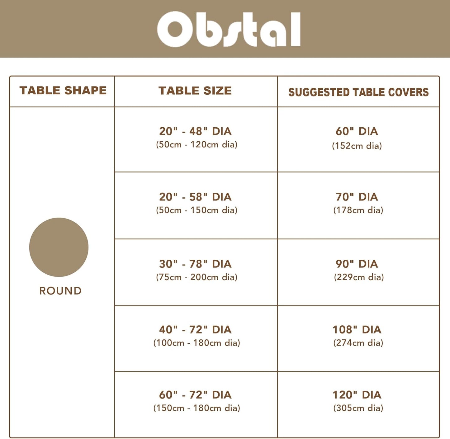 210GSM 108 Inch Obstal Round Table Cloth, Oil-Proof Spill-Proof and Water Resistance Microfiber Tablecloth, Decorative