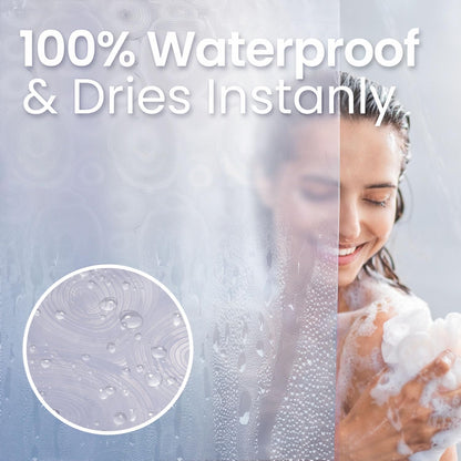 LiBa PEVA Shower Curtain Liner - 8G Waterproof, 72x72 Inch with Magnets & 12 Plastic Rings | Oceanic Gradient Design