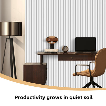 RITOLLO 12 Pack Acoustic Wall Panels, 47.2X23.6X0.4 inch Decorative Self-Adhesive Soundproof Panels, Sound Dampening Panels for Home Studio Office, White(White,12)