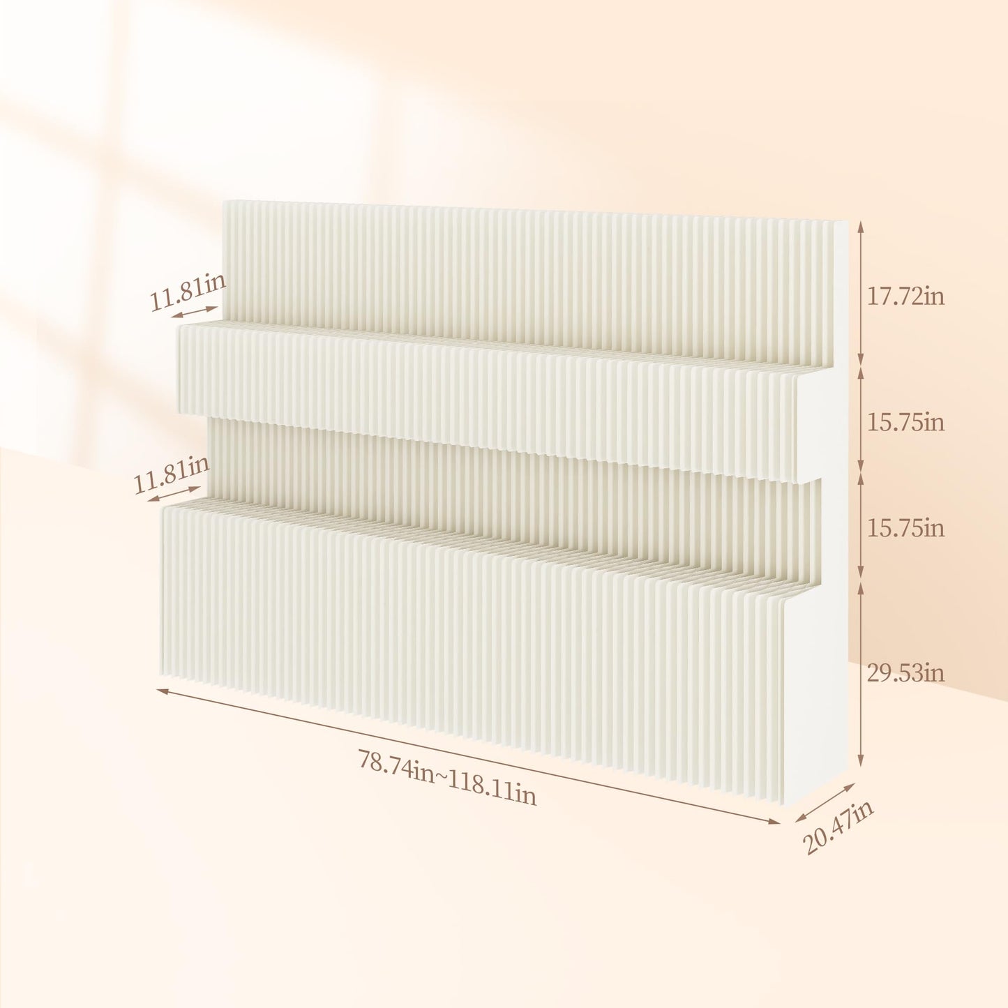 Folding Room Divider – Portable Paper Privacy Screen & Freestanding Wall Partition for Room Separation, Ideal for Home Office, Studio, Exhibition & Indoor Spaces