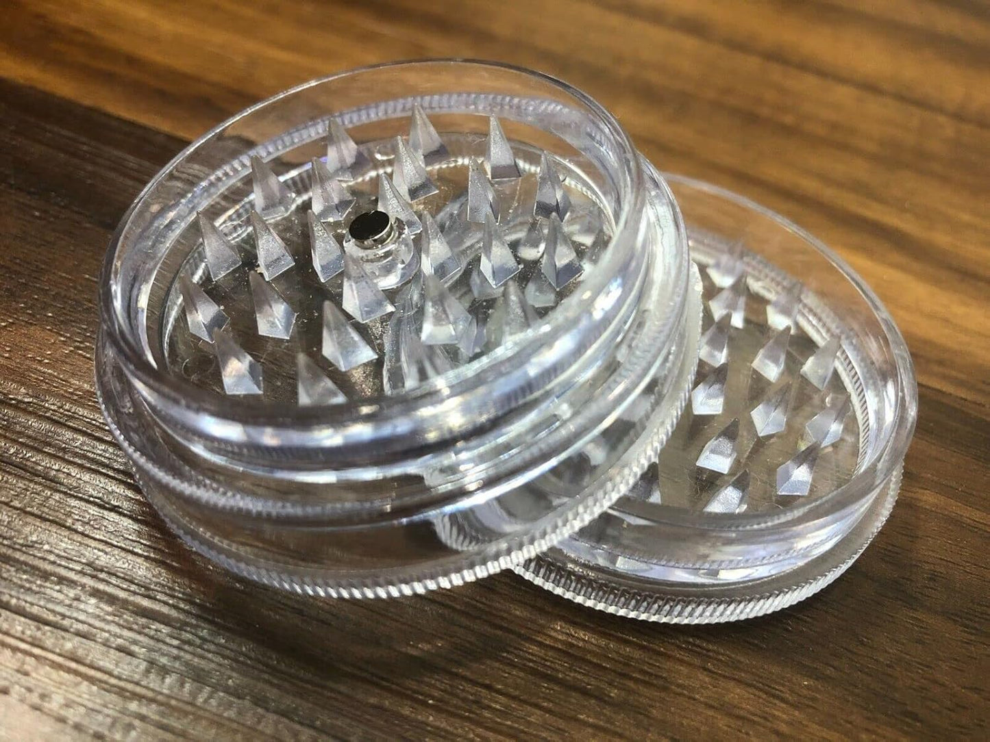 Kitchen Spice Grinder Acrylic, 2pc with Magnet, Clear Color