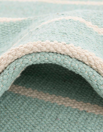 Unique Loom Chindi Cotton Collection Area Rug - Sophie (10' x 14' 1" Rectangle, Aqua and White)